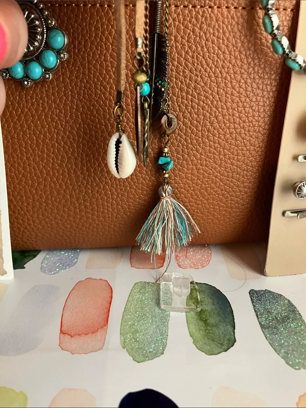 Turquoise &Silver-Tone Earring Set, 8 Unique Hair Pins, Bracelet& Bead Jewelry